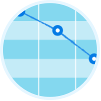 Graph showing decreasing disease burden